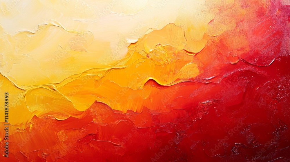 Abstract Warm Hues Oil Painting Textured Landscape Abstract Warm Hues Oil Painting Textured Landscape
