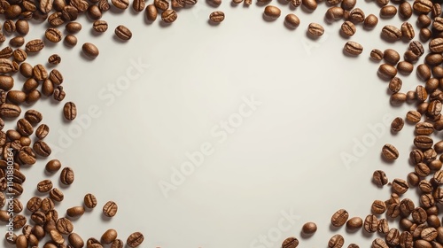 Wallpaper Mural A rich coffee beans background with ample copy space in the center, ideal for advertisements or coffee-related content Torontodigital.ca