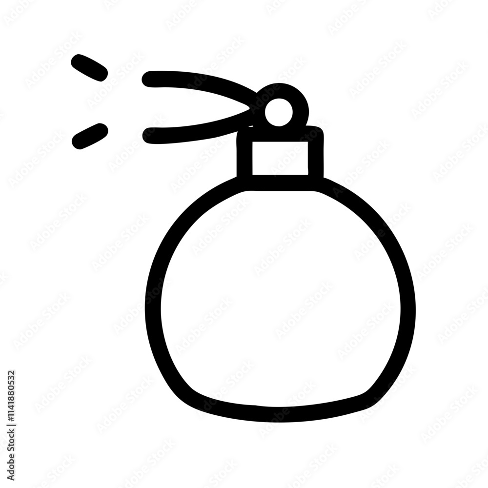 Perfume spray bottle line icon vector Perfume spray bottle line icon vector