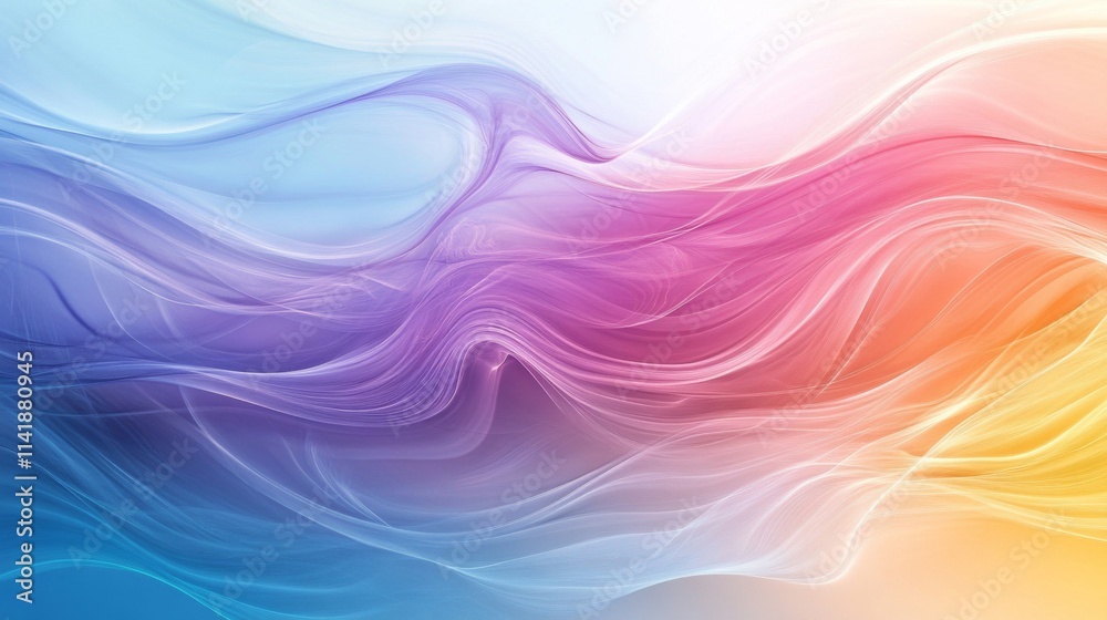 Obraz premium Abstract Colorful Waves Flowing Seamlessly