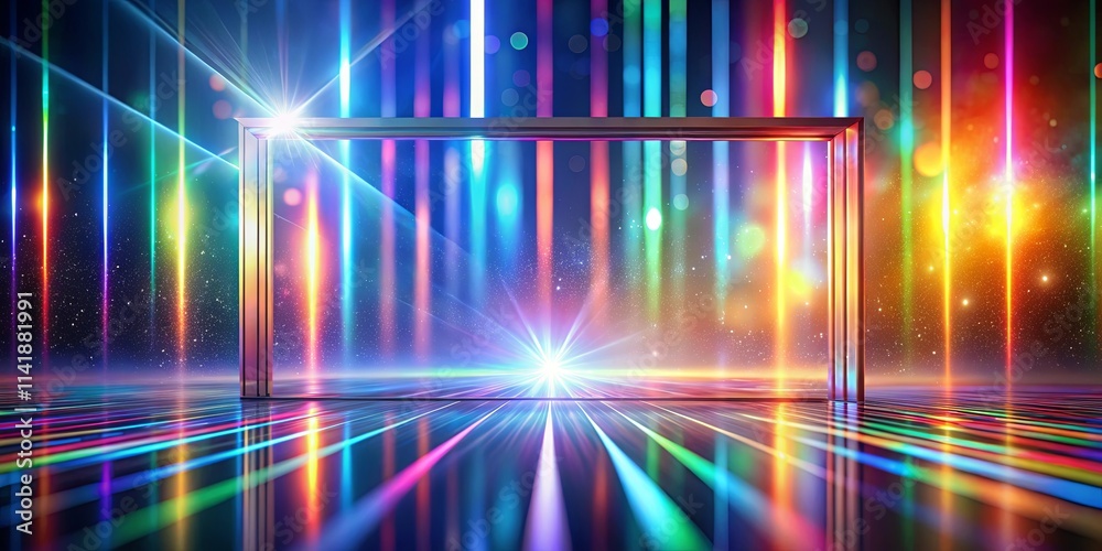 Futuristic Portal Illuminated Gateway with Vibrant Neon Lights and Starry Background Futuristic Portal Illuminated Gateway with Vibrant Neon Lights and Starry Background