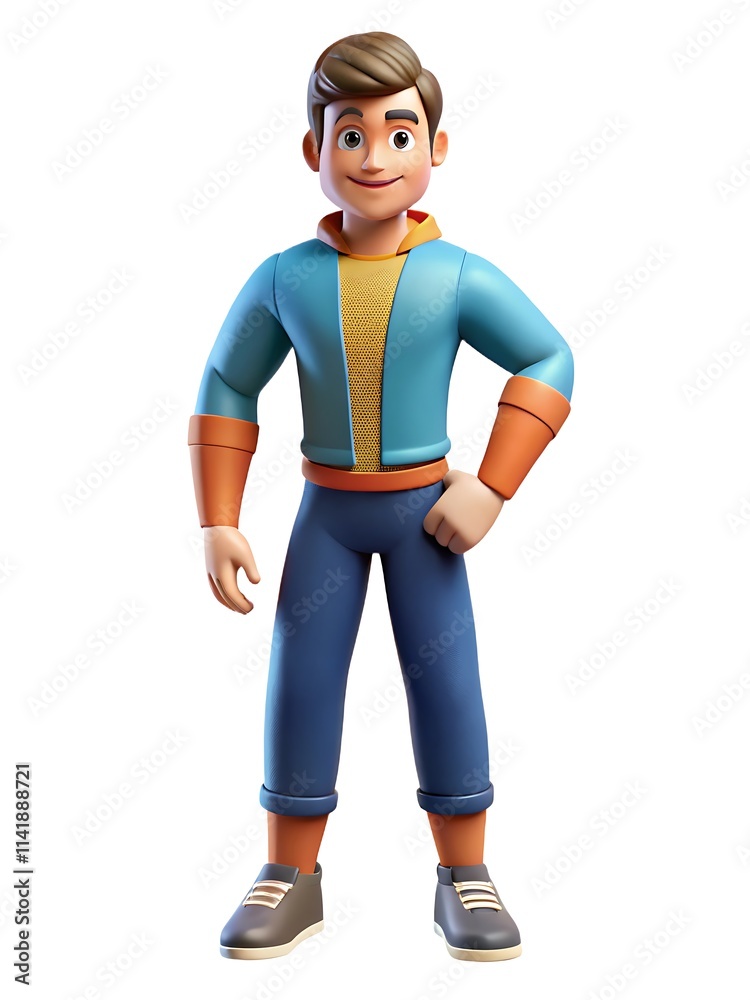 3D Male Gaming Character Isolated on White Background, Full Body, Designed for Gaming Projects 3D Male Gaming Character Isolated on White Background, Full Body, Designed for Gaming Projects