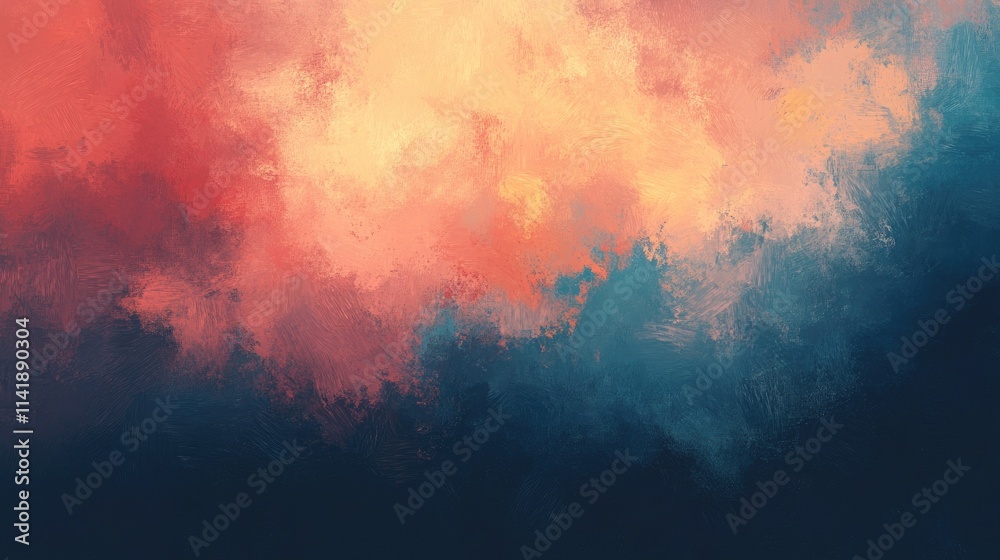 Naklejka premium Colorful oil paint texture with intricate abstract brushstrokes, offering high-resolution details suitable for wall art or print designs