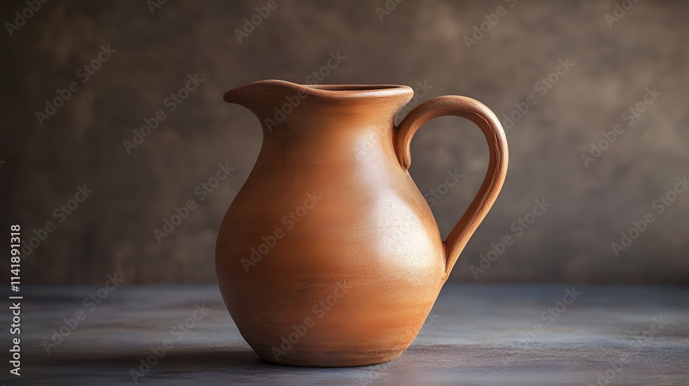 Handmade traditional clay pitcher with natural finishes, representing the timeless beauty of earthenware