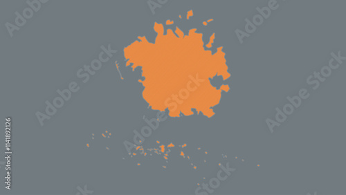 Modern Map of Micronesia with Interactive Features, Flat design Micronesia outline map.