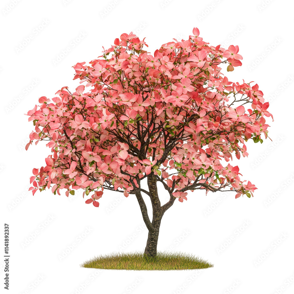 Fototapeta premium Stunning Display of a Blooming Pink Tree: Nature's Beauty Captured in Vibrant Colors