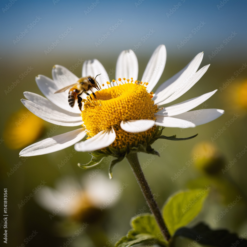 Insekten - Biene bestäubt bunte Frühlingsblume