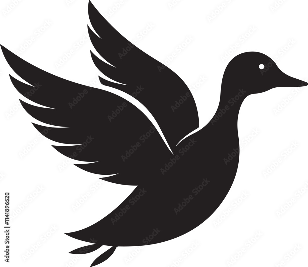 Fototapeta premium duck silhouette of a pigeon