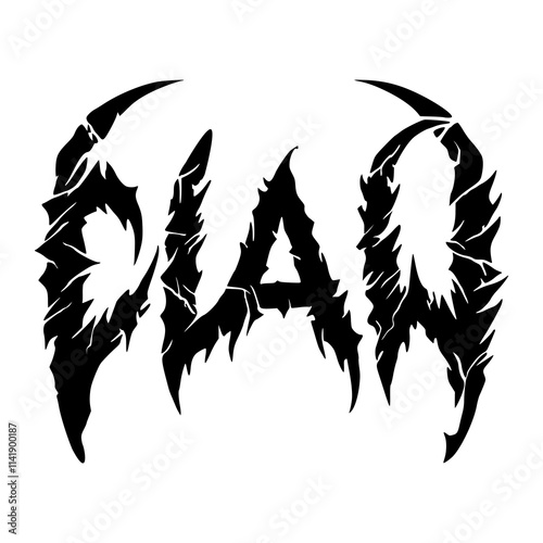 claw black metal fashion sticker t shirt music vector illustration template design