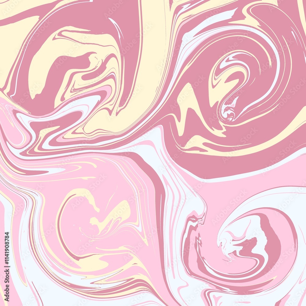 Sweet Dreams, Abstract Marble with a Touch of Cotton Candy Sweet Dreams, Abstract Marble with a Touch of Cotton Candy