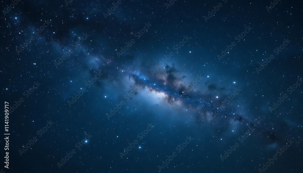 Starry Night Sky Background with Cosmic Galaxy and Nebula Starry Night Sky Background with Cosmic Galaxy and Nebula