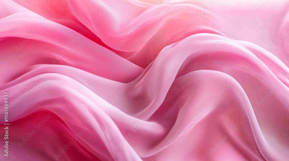 Soft Pink Fabric Draped in Gentle Waves Soft Pink Fabric Draped in Gentle Waves
