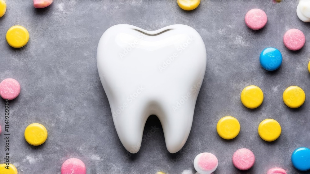 Obraz premium tooth and dental floss