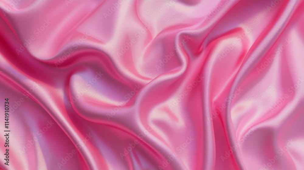 Obraz premium Pink Silk Fabric Draped Softly Elegant Texture