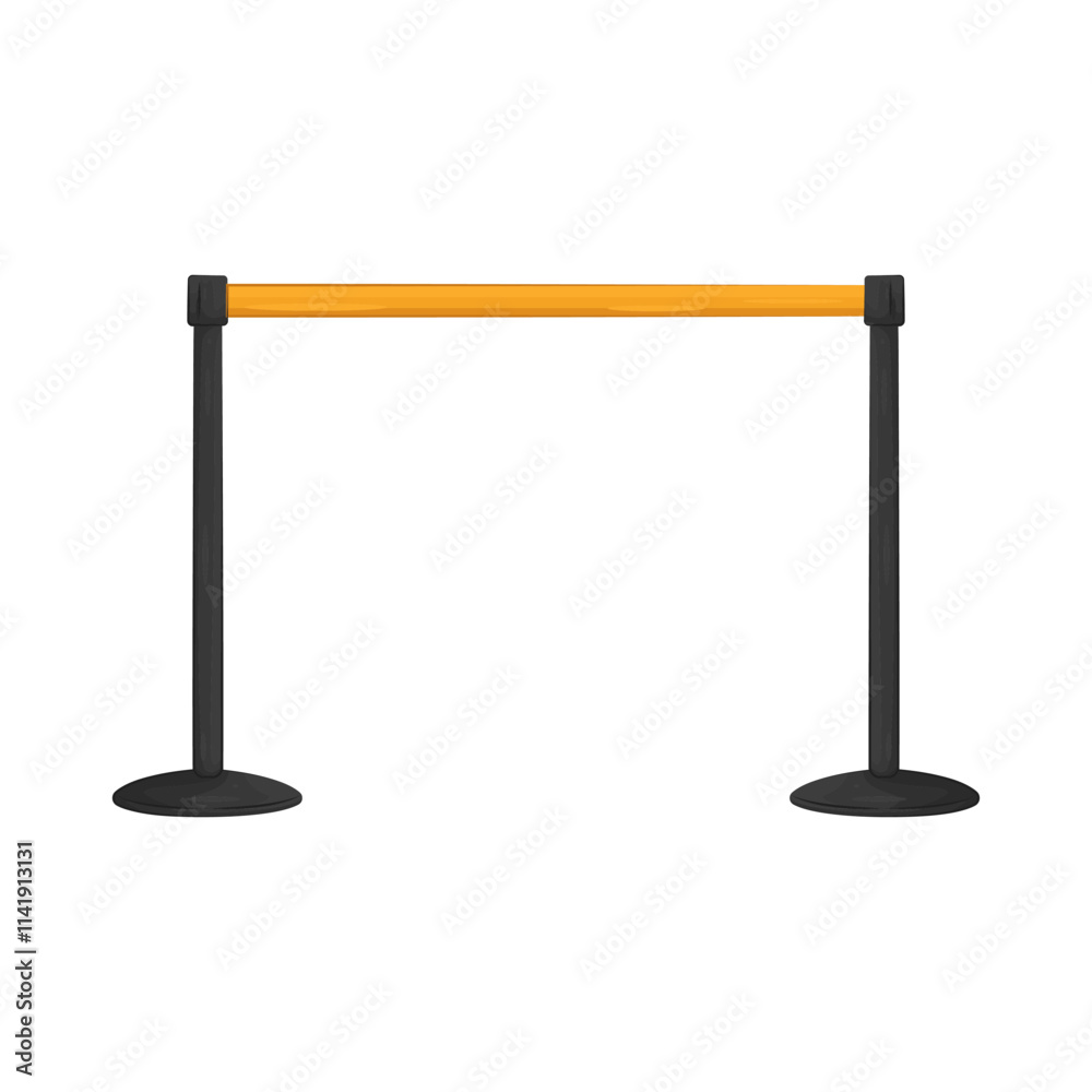 Illustration of retractable belt barrier Illustration of retractable belt barrier