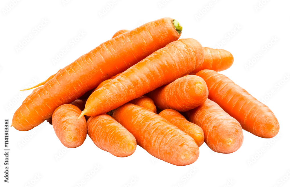 Organic Carrots Stacked Together Organic Carrots Stacked Together