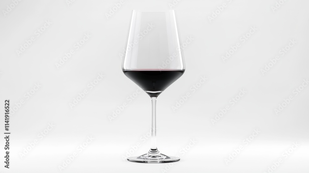 Elegant glass of red wine on a minimalistic background Elegant glass of red wine on a minimalistic background