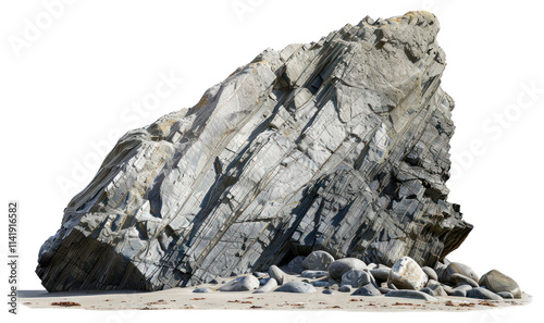 PNG Massive jagged rock formation beach