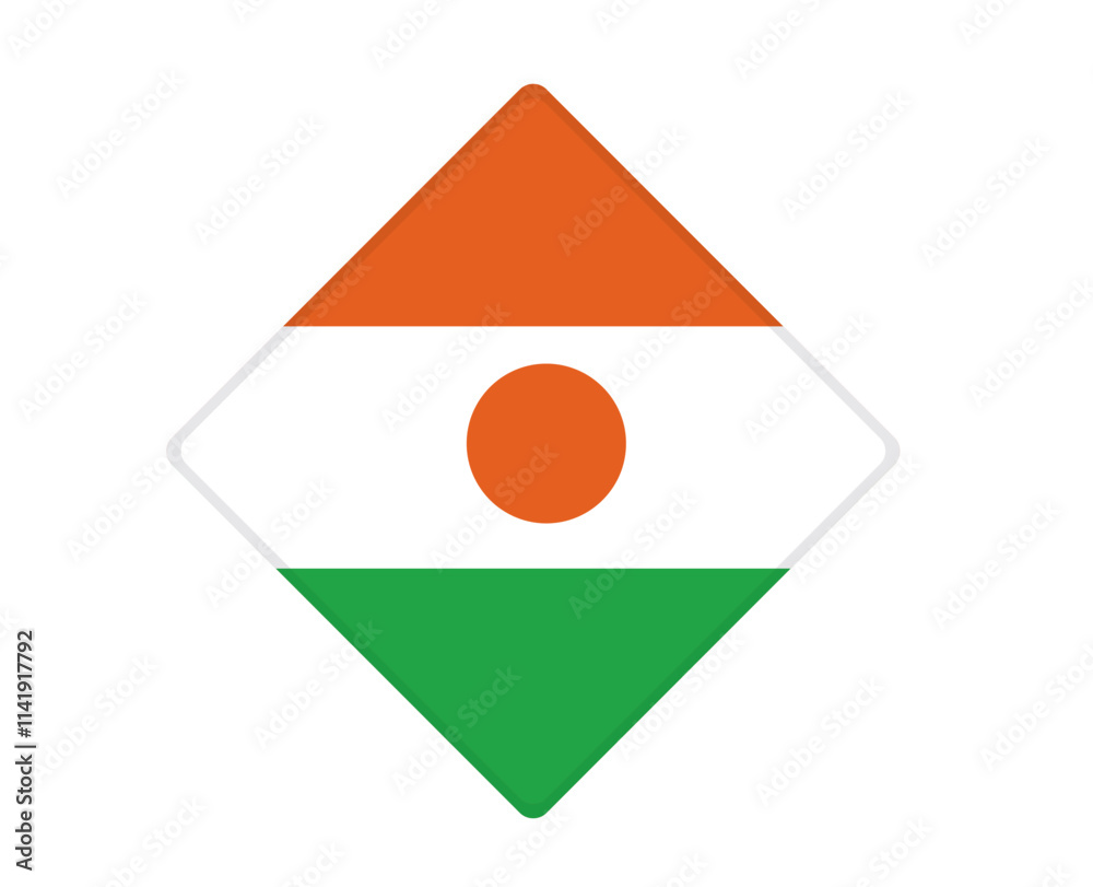 Niger flag square shaped. vector Niger flag square shaped. vector