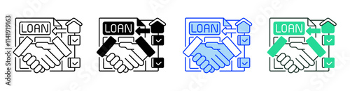 Collateral Agreement Line Icon. linear style sign for mobile concept and web design. Outline vector icon.