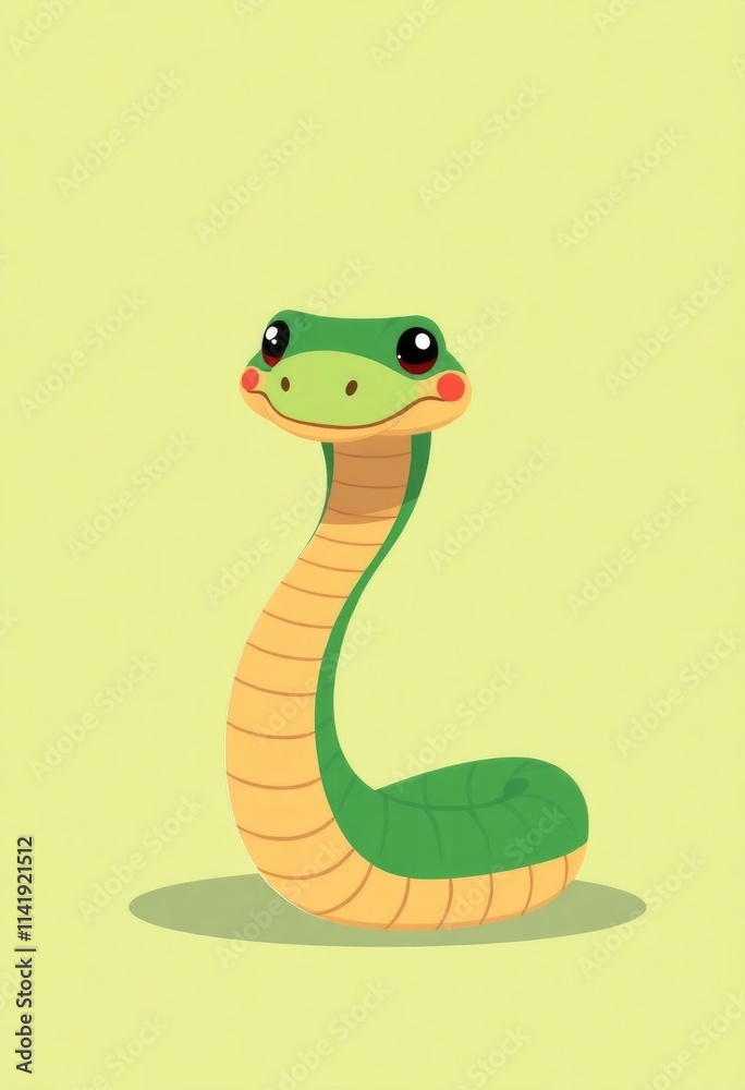 Adorable Boa Constrictor Cartoon Flashcards Clipart Isolated on Soft Vibrant Color Background. Suitable for animal flashcard, alphabet flashcards, Montessori Flashcards Adorable Boa Constrictor Cartoon Flashcards Clipart Isolated on Soft Vibrant Color Background. Suitable for animal flashcard, alphabet flashcards, Montessori Flashcards