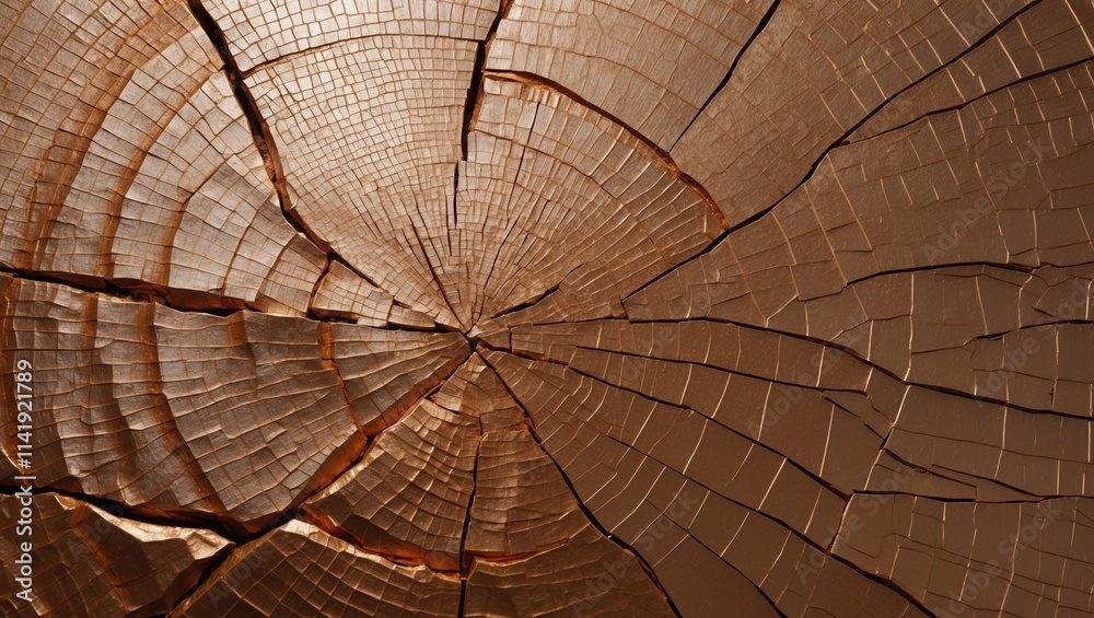 Fototapeta premium close-up of cracked, textured surface resembling tree bark, log