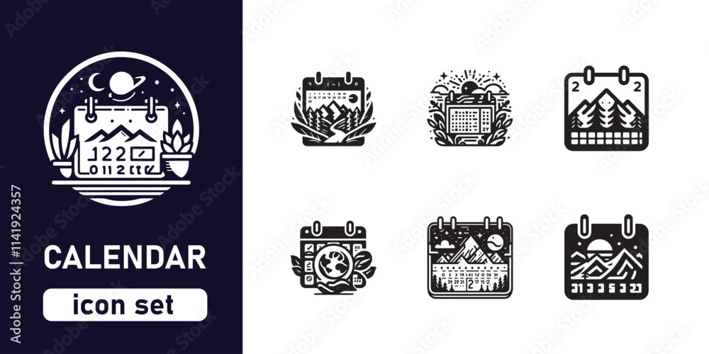 calendar icon set calendar icon set