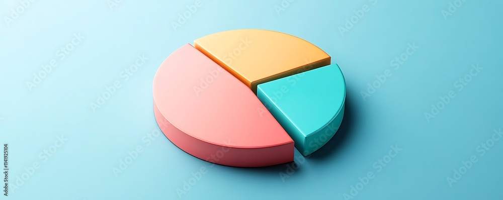 Minimal pie chart with labels showing business income allocation Minimal pie chart with labels showing business income allocation
