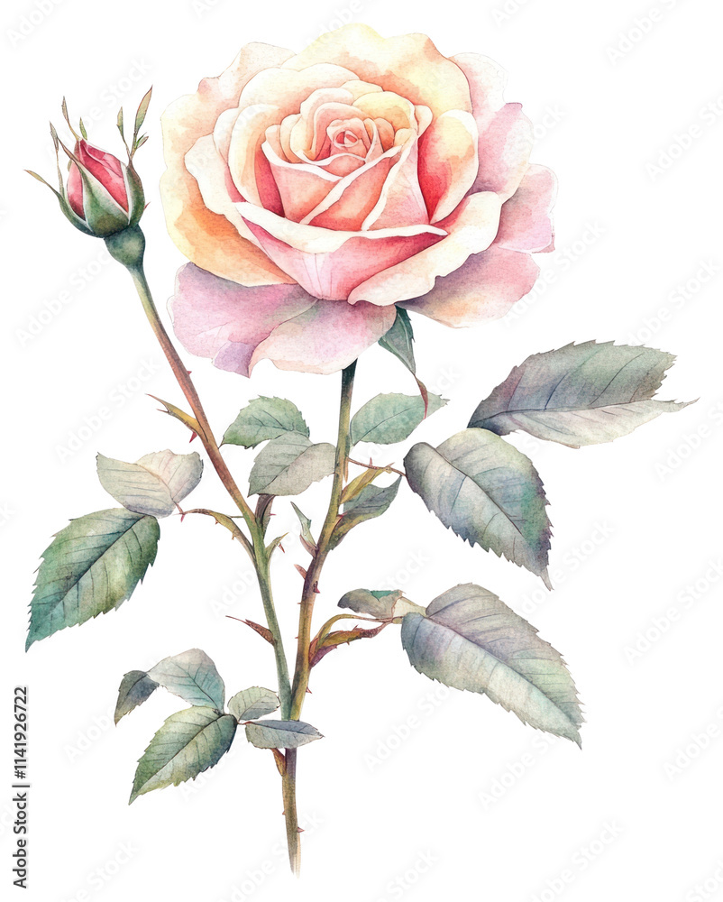 PNG Rose art illustration watercolor. PNG Rose art illustration watercolor.