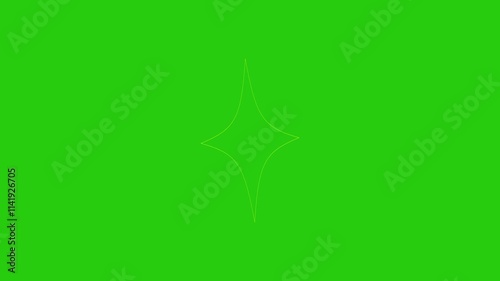 Twinkling stars animation, yellow flat, vector, doodles style stars, Effects pop up, line, shiny, blast,