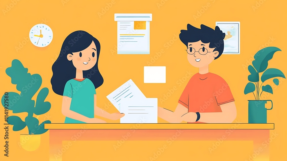 Insurance agent explaining policy details to a client Insurance agent explaining policy details to a client