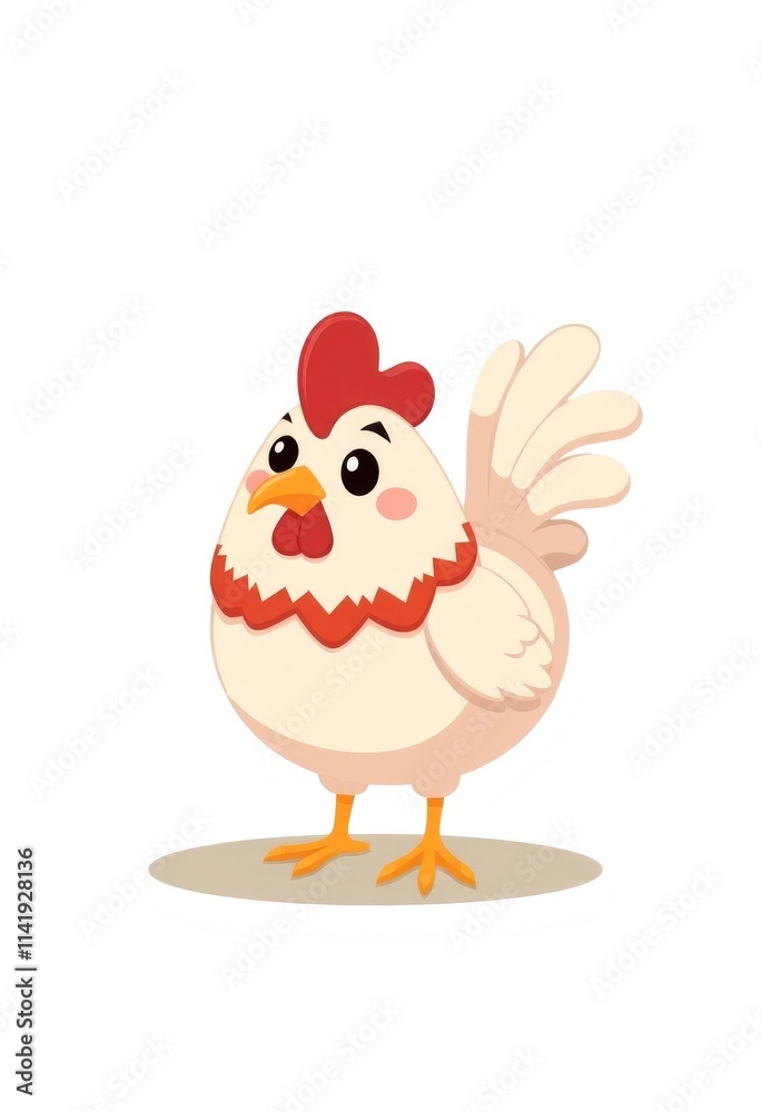 Adorable Chicken Cartoon Flashcards Clipart Isolated on Soft Vibrant Color Background. Suitable for animal flashcard, alphabet flashcards, Montessori Flashcards Adorable Chicken Cartoon Flashcards Clipart Isolated on Soft Vibrant Color Background. Suitable for animal flashcard, alphabet flashcards, Montessori Flashcards
