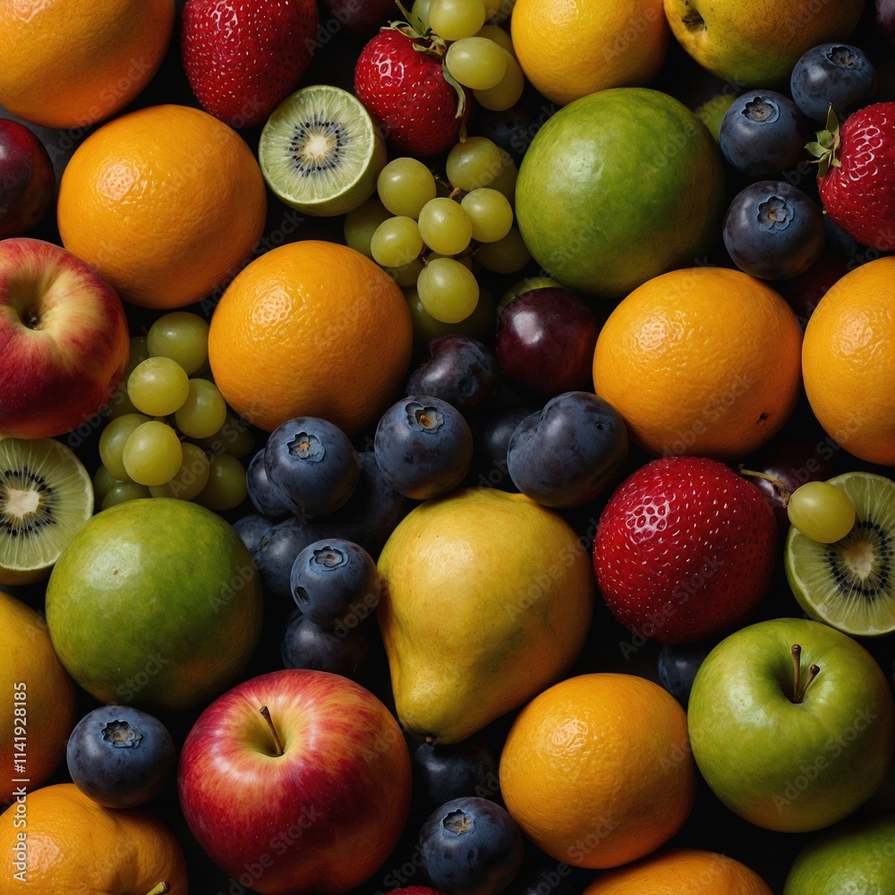 Fruits arranged to resemble abstract art. Fruits arranged to resemble abstract art.