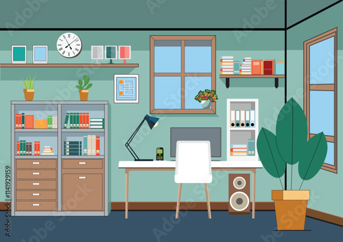 Modern room with minimal interior.