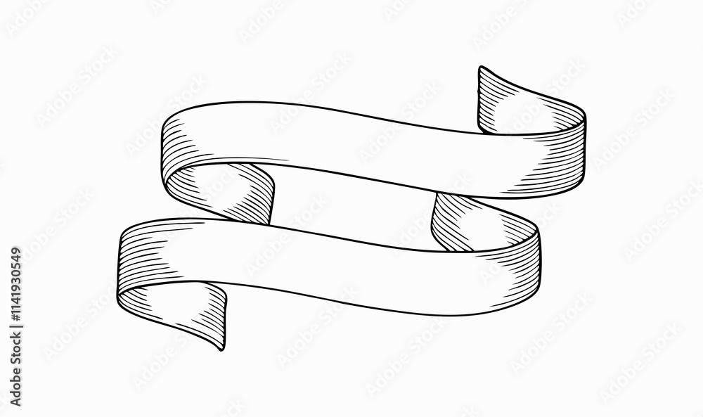 Vintage-style ribbon banner. vector illustration 