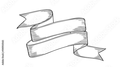 Vintage-style ribbon banner. vector illustration 