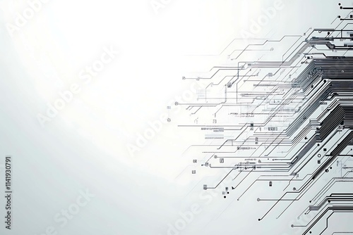 Wallpaper Mural Close-up of a reflective metallic circuit board showcasing intricate patterns and electronic connections, symbolizing technology, innovation, and futuristic design. Torontodigital.ca