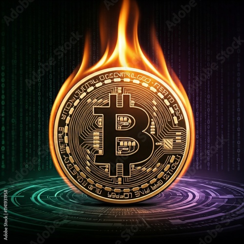Illustrative Darstellung der Kryptowährung Bitcoin