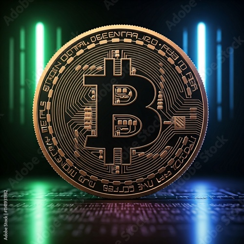 Illustrative Darstellung der Kryptowährung Bitcoin