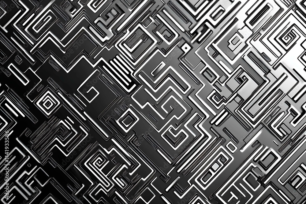 Close-up of a reflective metallic circuit board showcasing intricate patterns and electronic connections, symbolizing technology, innovation, and futuristic design. Close-up of a reflective metallic circuit board showcasing intricate patterns and electronic connections, symbolizing technology, innovation, and futuristic design.