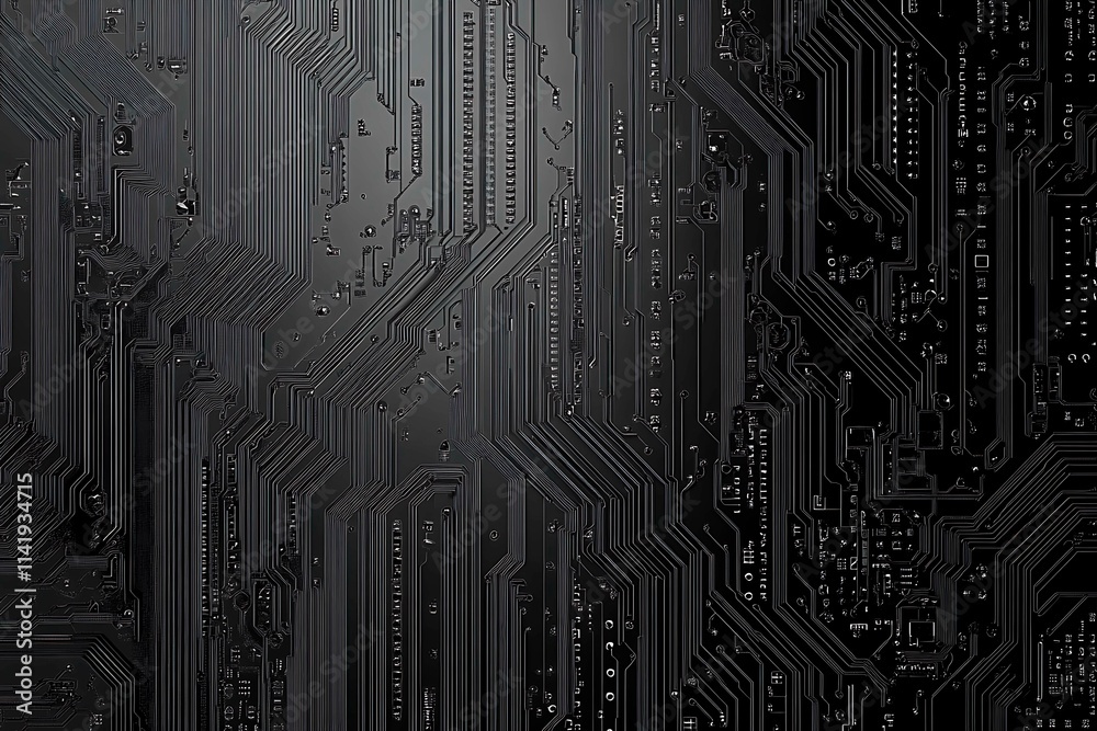 Close-up of a reflective metallic circuit board showcasing intricate patterns and electronic connections, symbolizing technology, innovation, and futuristic design. Close-up of a reflective metallic circuit board showcasing intricate patterns and electronic connections, symbolizing technology, innovation, and futuristic design.
