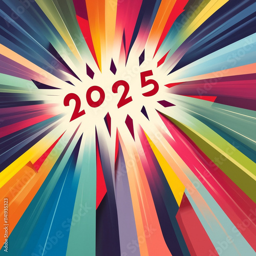 happy new year bomb out with letter 2025