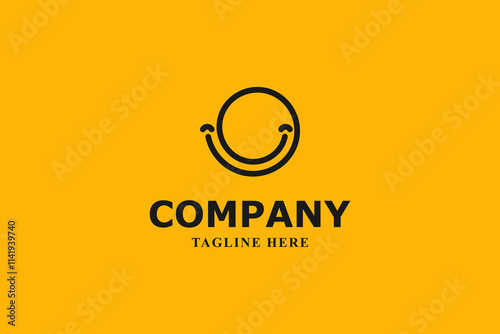 double smile circle and letter o logo
