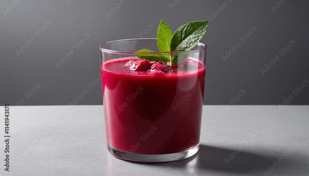 Beetroot juice in Michelin-star style in vibrant pink for a healthy beverage against a neutral background Beetroot juice in Michelin-star style in vibrant pink for a healthy beverage against a neutral background