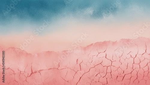 A textured background illustration featuring a gradual, ombre-inspired transition of blue ice softly bleeding into warm, pastel pink hues, with a grainy, organic texture reminiscent of rough-hewn ston
