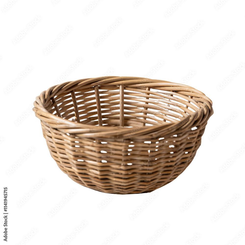 Round Wicker Basket: Rustic Charm Round Wicker Basket: Rustic Charm