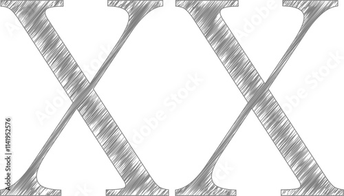 Roman numerals sketch 20