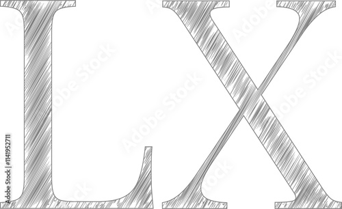 Roman numerals sketch