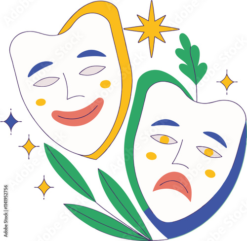 Theater mask vector