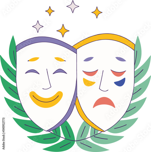Theater mask vector illustration